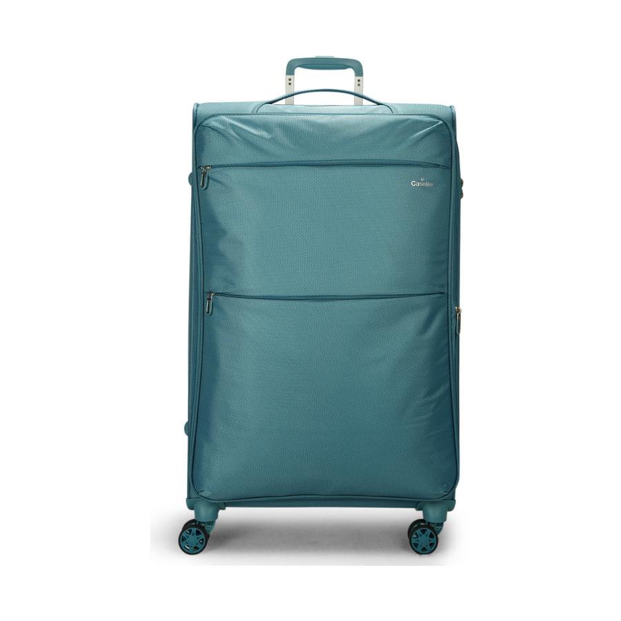 Caselite Ultra 80cm Softside Checked Suitcase & Laptop Bag Set Teal Teal