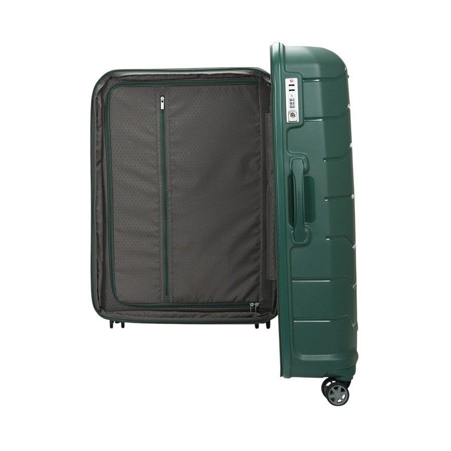 Samsonite Oc2lite 81cm Hardside Checked Suitcase Hunter Green Hunter Green