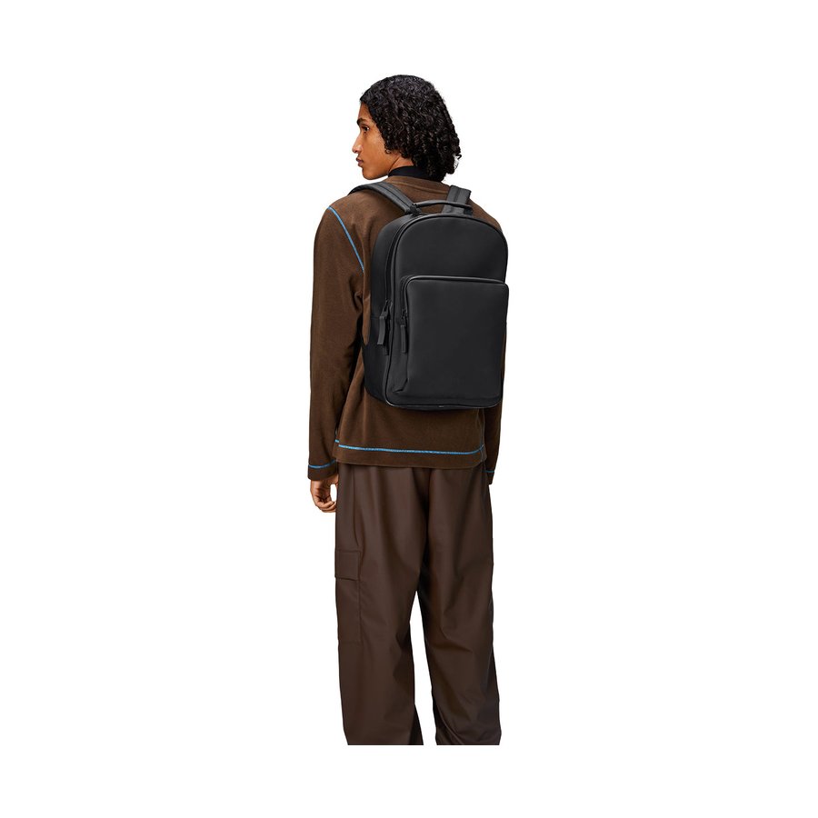 Rains Book Daypack Large Black Black