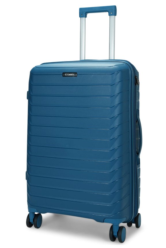 Caselite Expedition 65cm Hardside Checked Suitcase Lake Blue