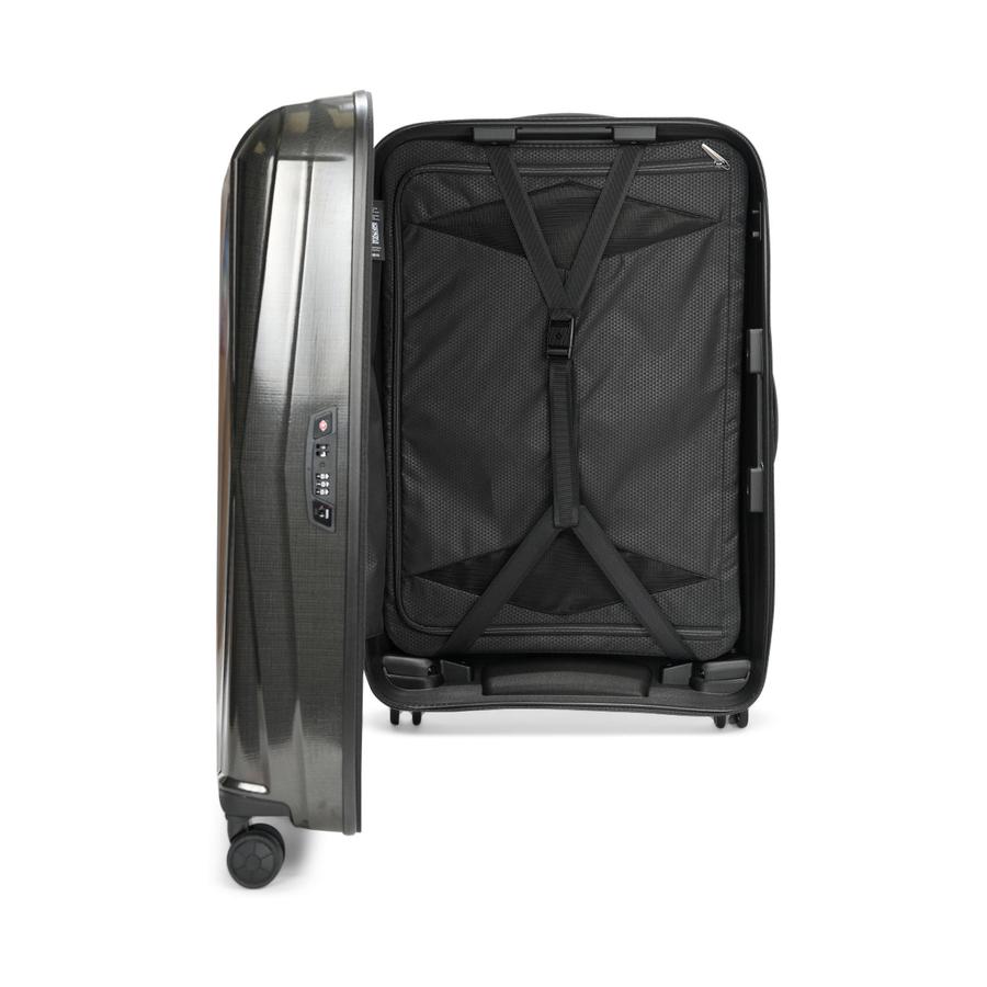 Samsonite Major-Lite 77cm Hardside Checked Suitcase Black Black