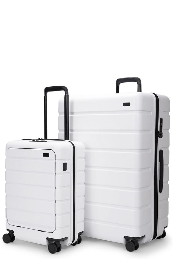 Explorer Arlo Pro 52cm Front Access & 75cm Hardside Luggage Set White