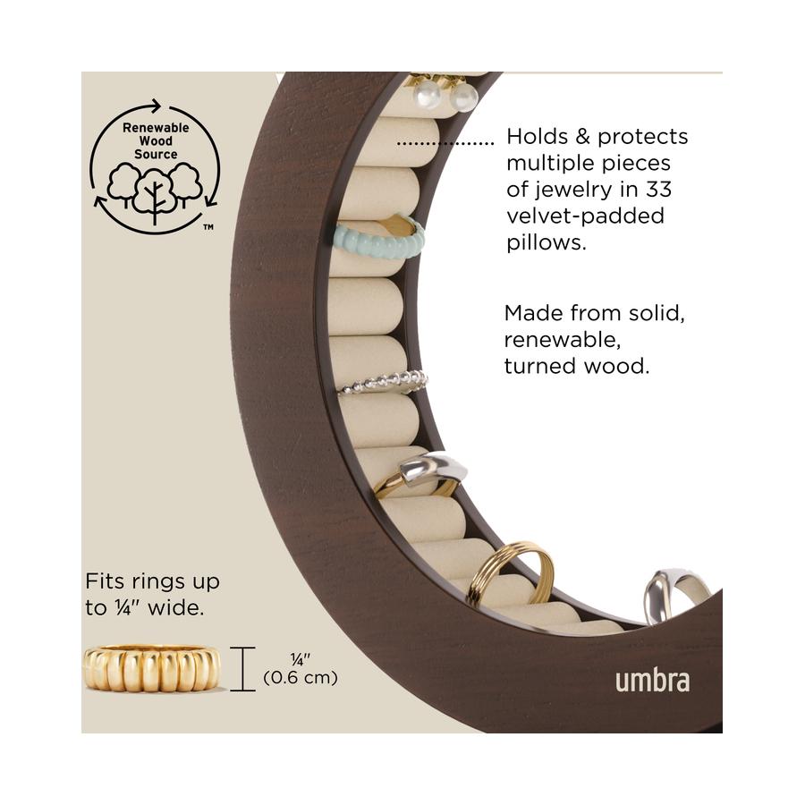 Umbra Ferris Jewellery Organiser Walnut Walnut