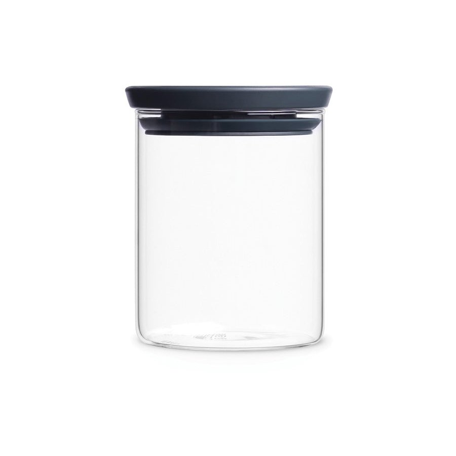 Brabantia Stackable Glass Jar (600ml) Dark Grey Dark Grey