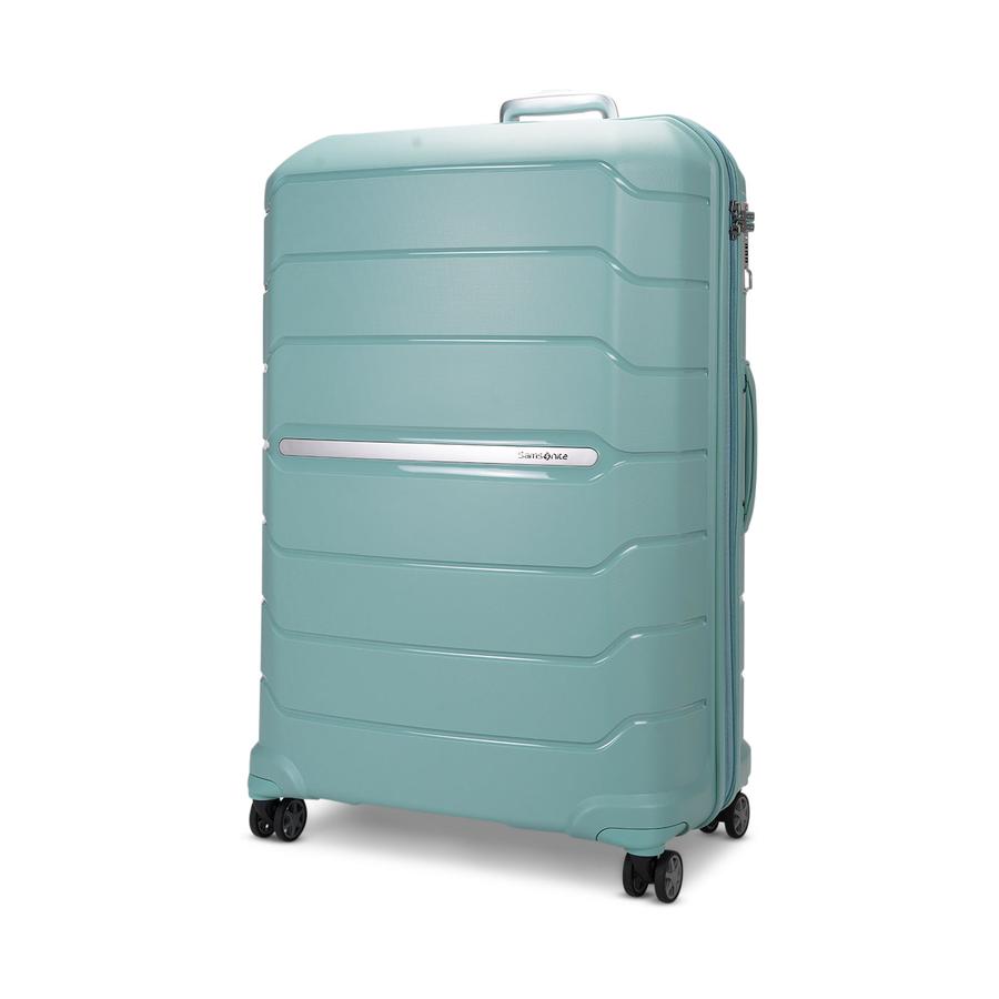 Samsonite Oc2lite 81cm Hardside Checked Suitcase Aqua Aqua