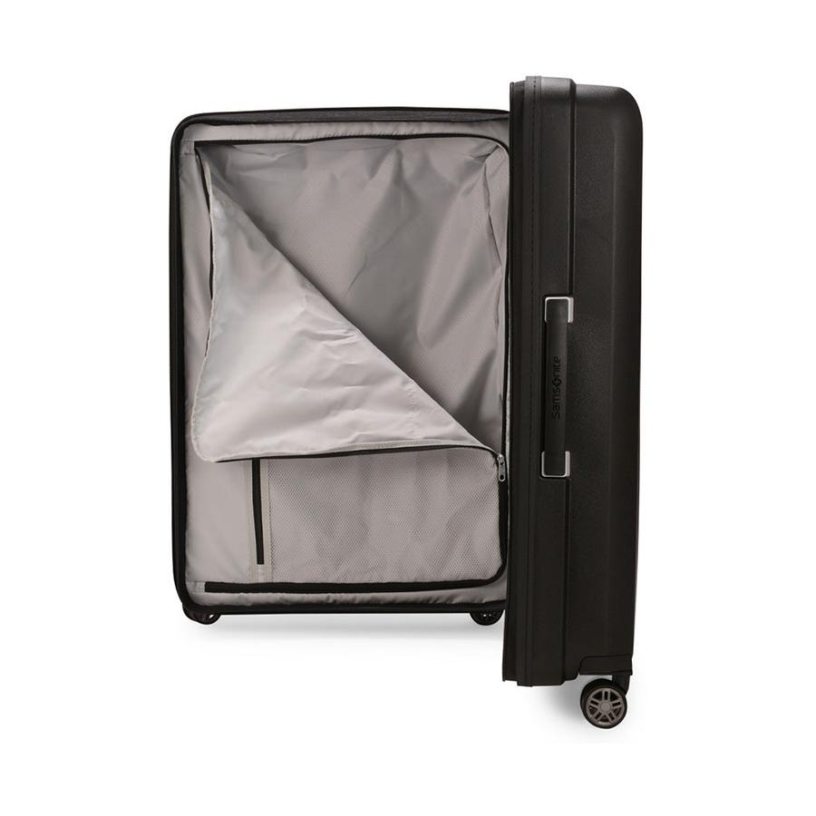 Samsonite Hi-Fi 75cm Hardside Checked Suitcase Black Black