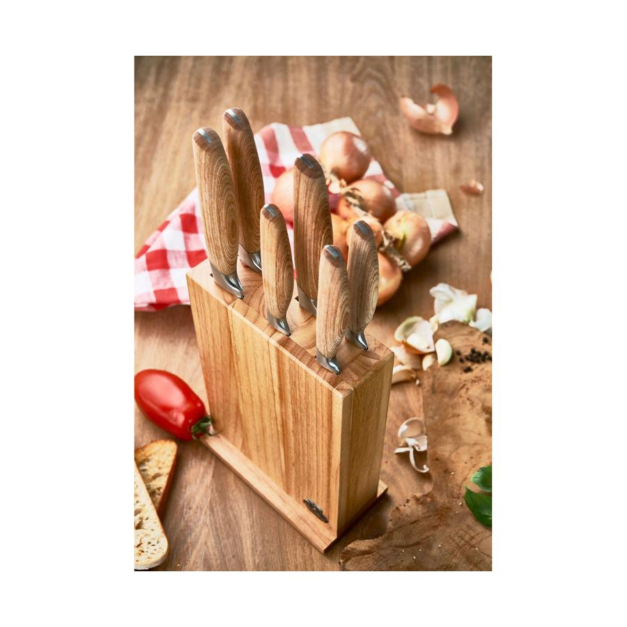 Ballarini Tevere 7 Piece Knife Block Set Natural Natural