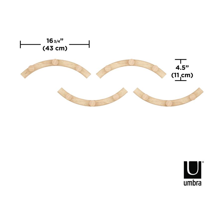 Umbra Slinka Wall Hook (Set of 4) Natural Natural