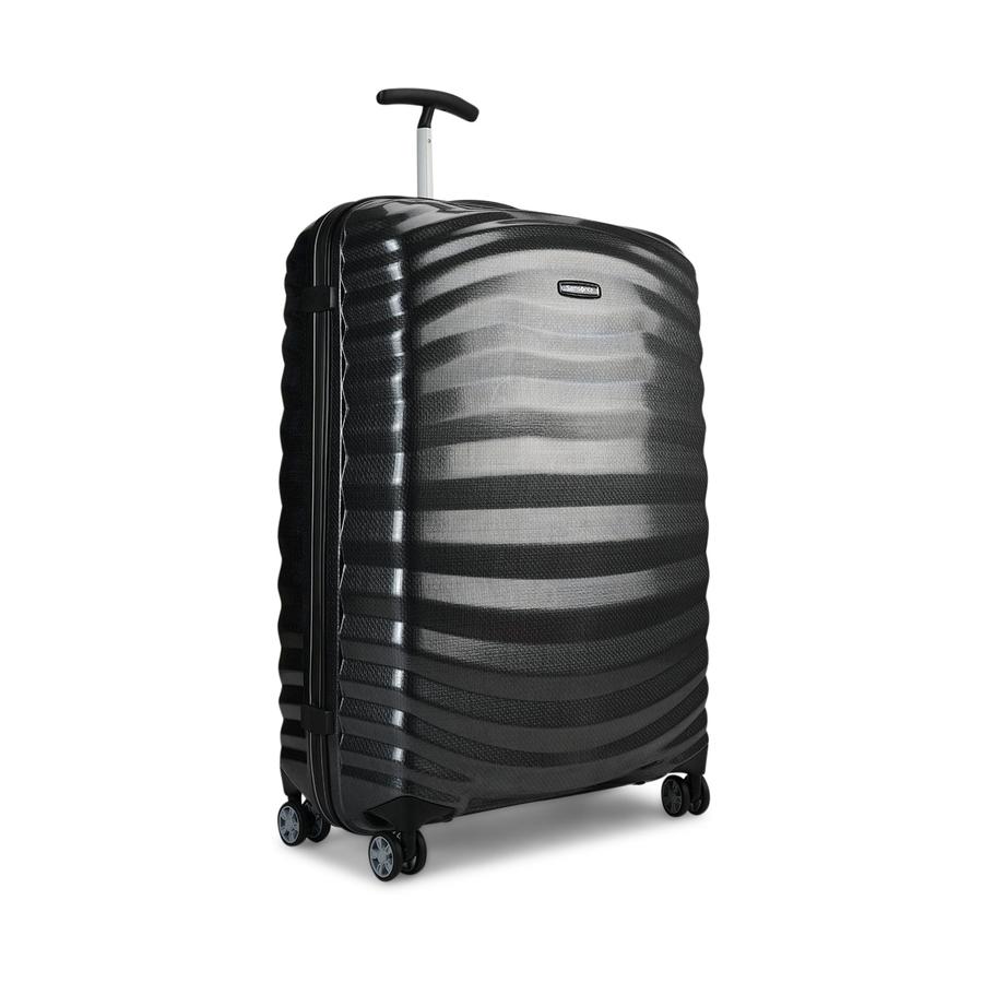 Samsonite Lite-Shock Sport 75cm CURV Checked Suitcase Black Black