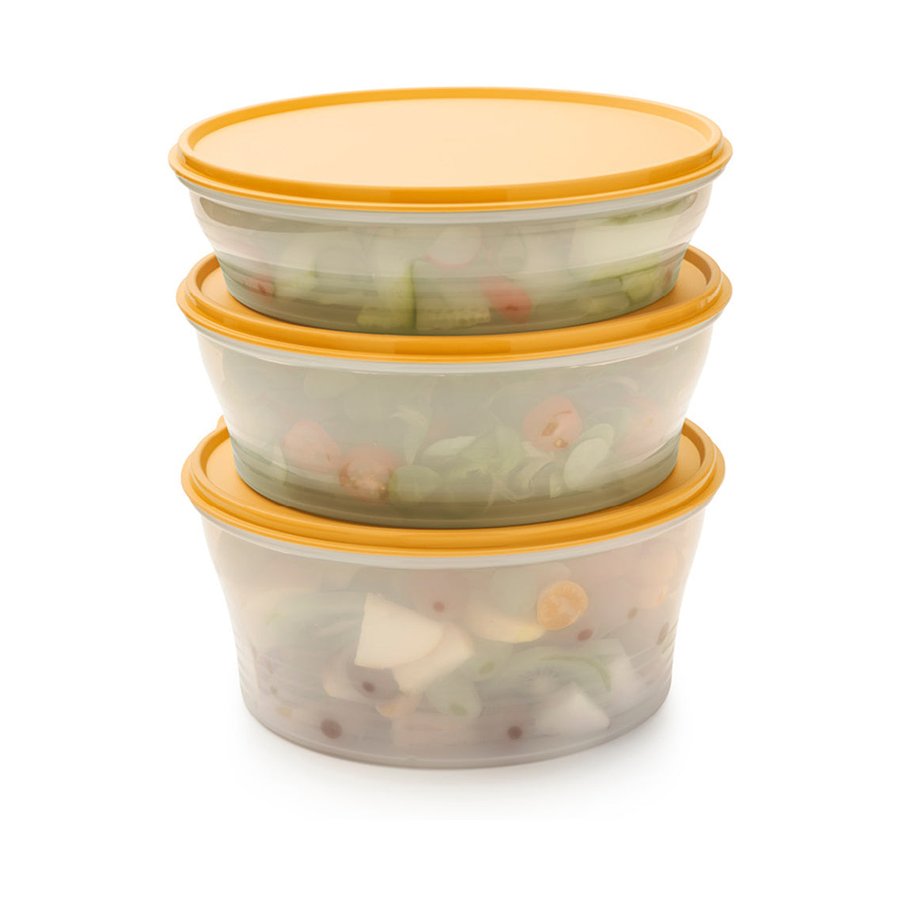 Tupperware Everyday Bowls Large (Set of 3) Yellow Yellow