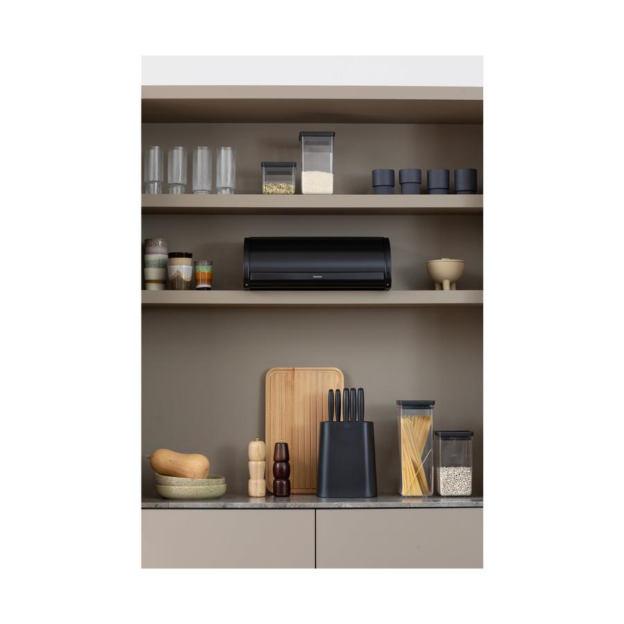 Brabantia Roll Top Bread Bin Matte Black Matte Black