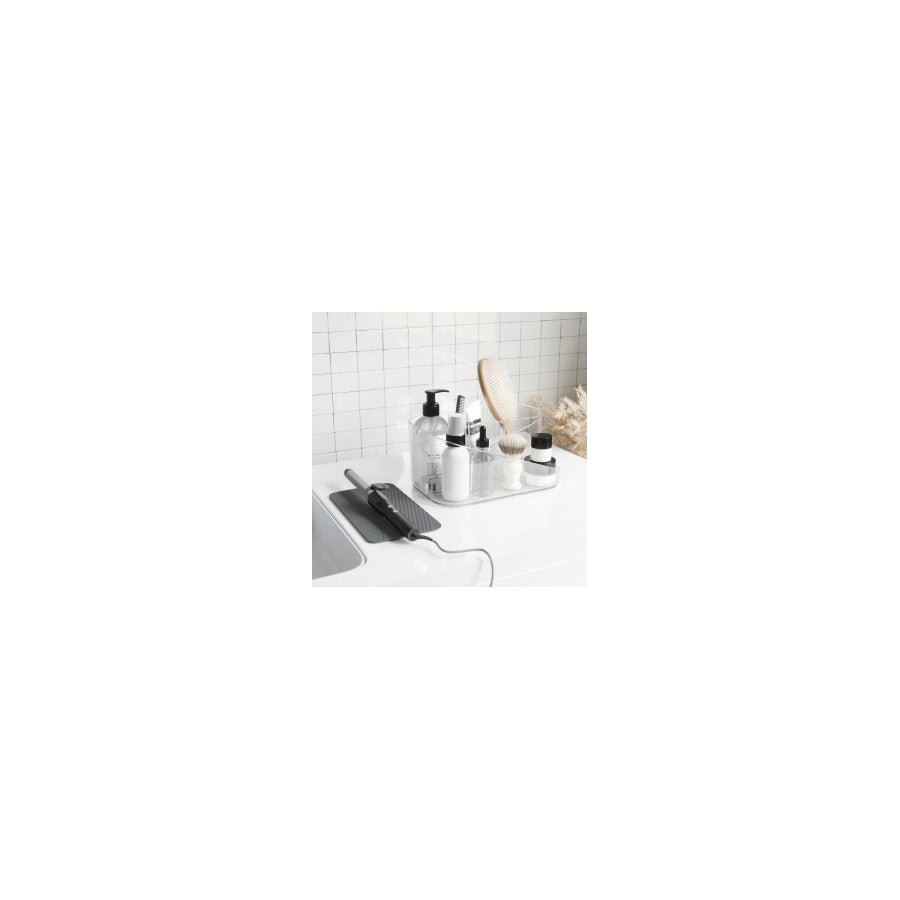 Umbra Glam Hair Tool Organiser Charcoal Clear Charcoal Clear