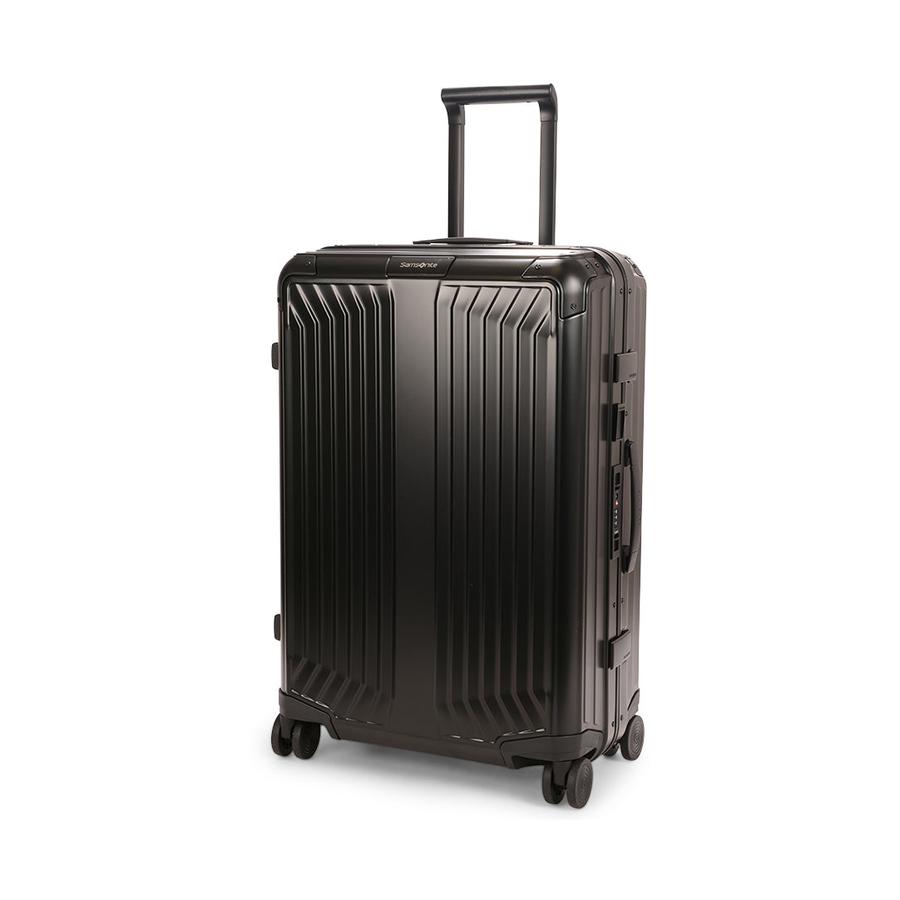 Samsonite Lite-Box ALU 69cm Hardside Checked Suitcase Black Black