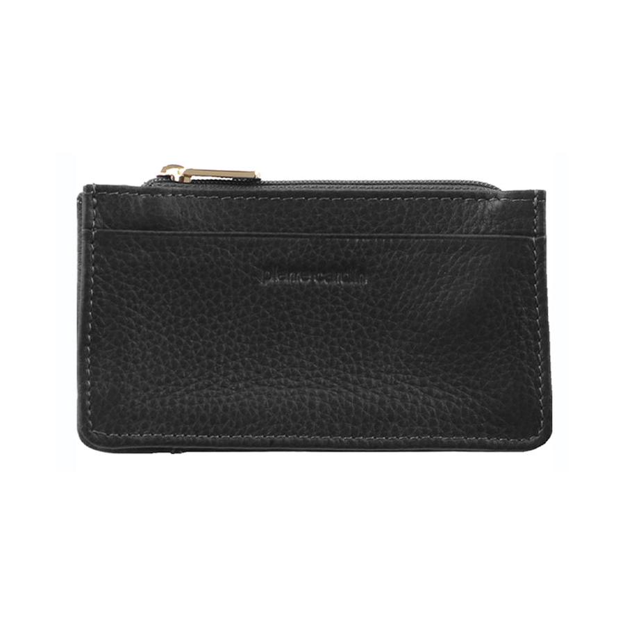 Pierre Cardin Nova Italian Leather Coin Purse Black Black