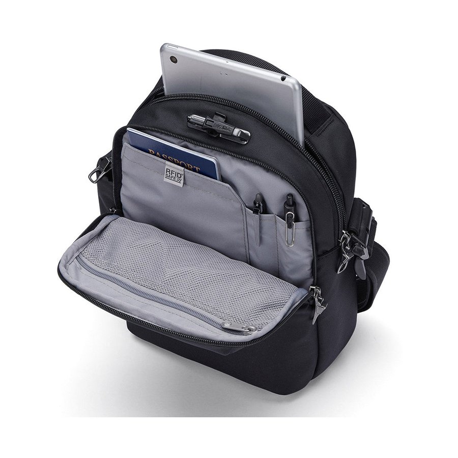 Pacsafe V Anti-Theft Tour Crossbody Jet Black Jet Black