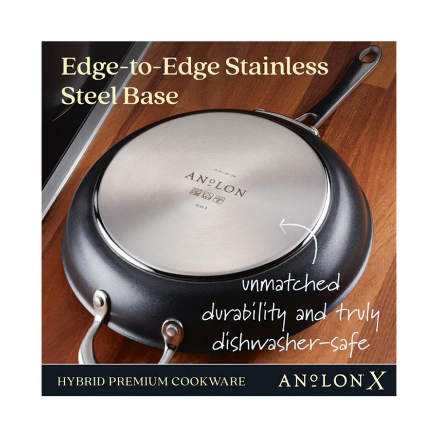 Anolon SearTech 10 Piece Cookware Set Black Black