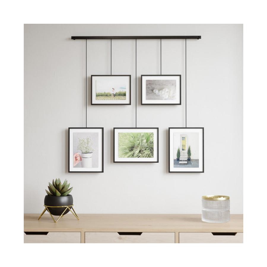 Umbra Exhibit Wall Picture Frames (Set of 5) Black Black