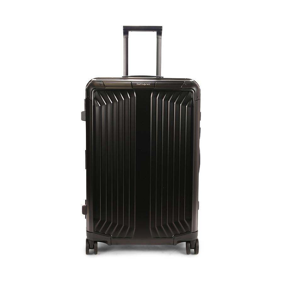 Samsonite Lite-Box ALU 69cm Hardside Checked Suitcase Black Black