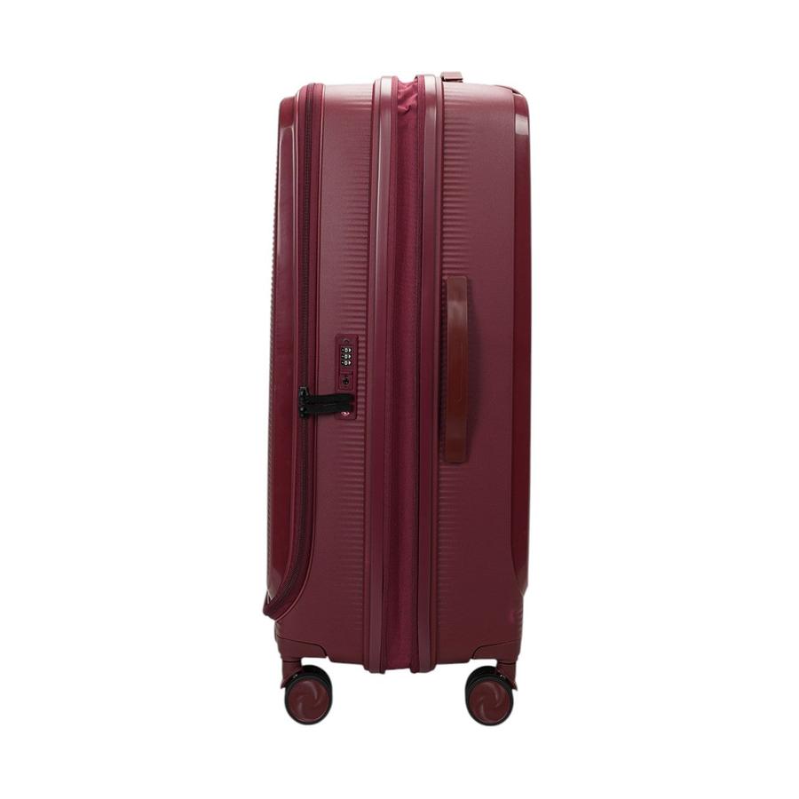 Caselite Venture 57cm, 66cm & 76cm Top Open Hardside Luggage Set Dark Red Dark Red