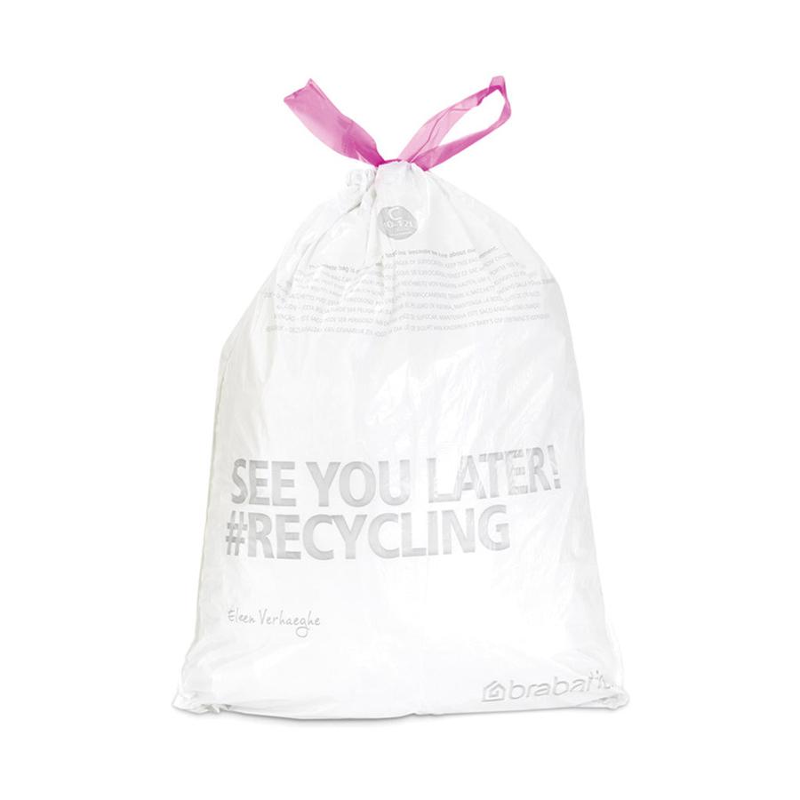 Brabantia PerfectFit Bags Code C (10-12L) Pack of 20 White White