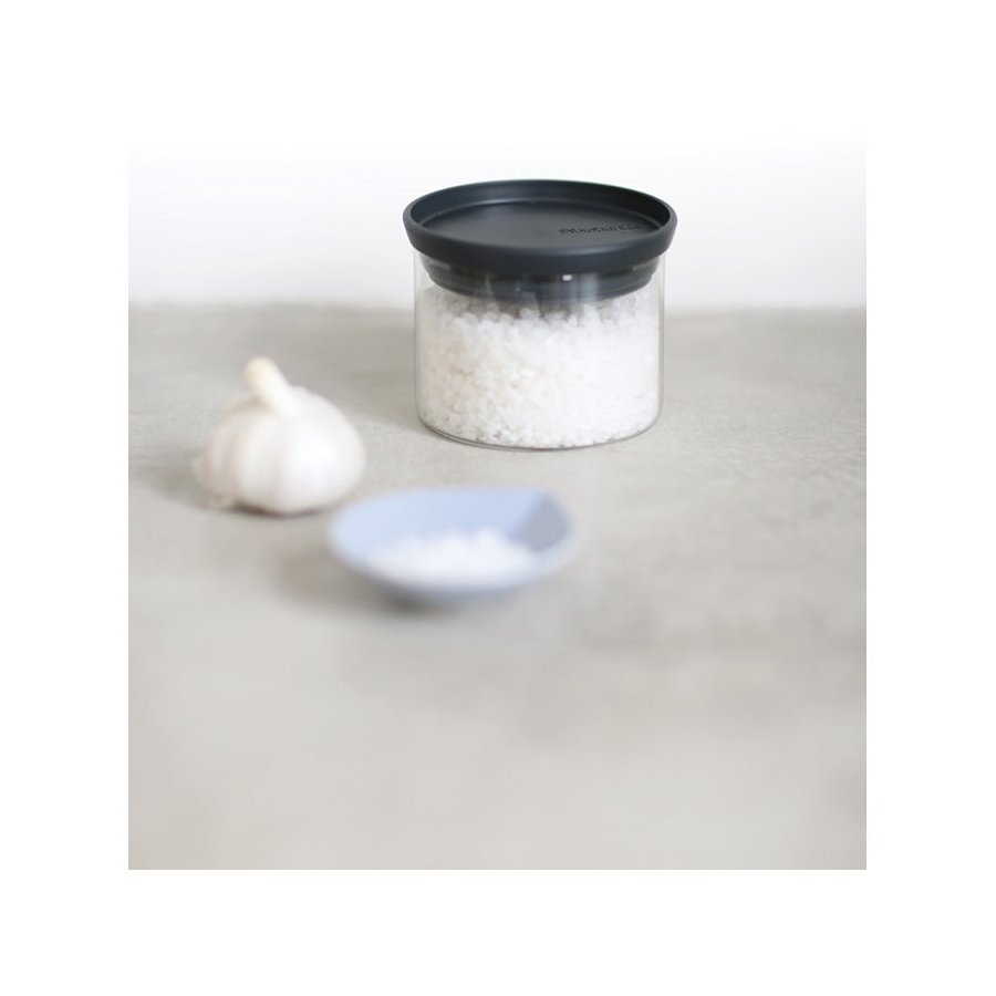 Brabantia Stackable Glass Jar (300ml) Dark Grey Dark Grey