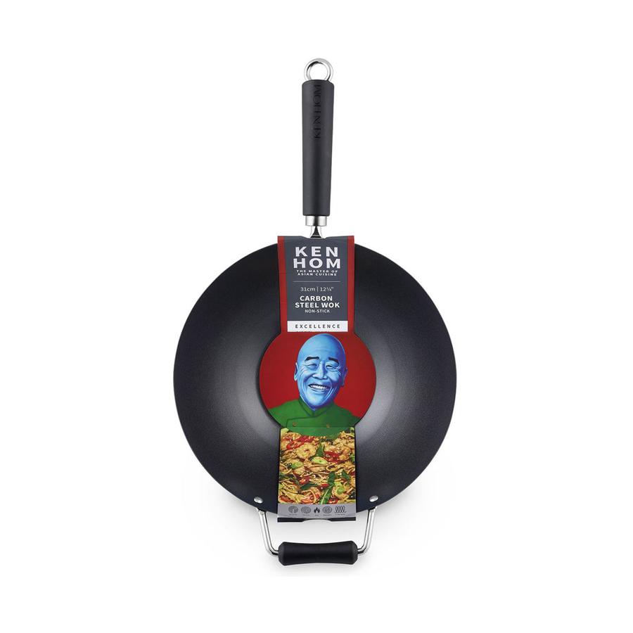 Ken Hom 31cm Non-Stick Wok Black Black