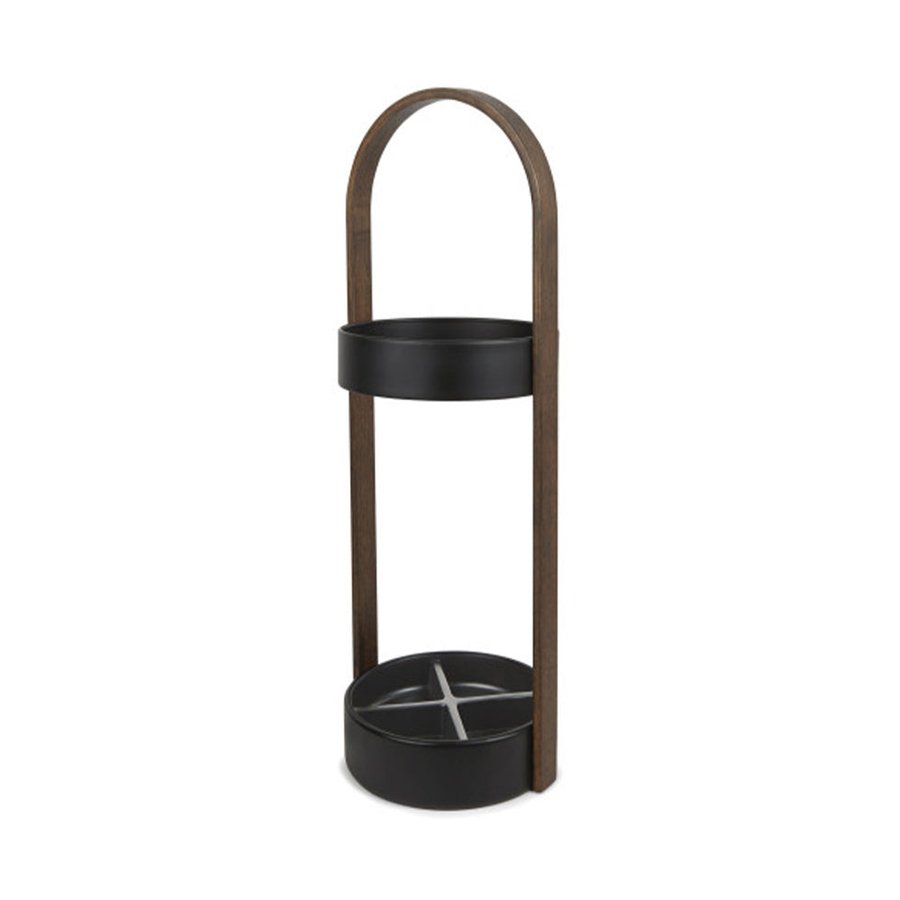Umbra Hub Umbrella Stand Black/Walnut Black/Walnut