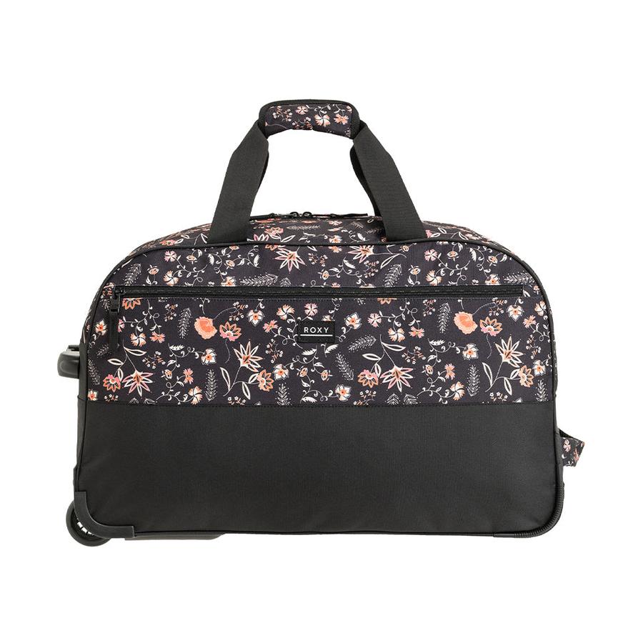 Roxy Feel It All Wheelie 66L Large Wheeled Duffle Anthracite Kerala Border Anthracite Kerala Border