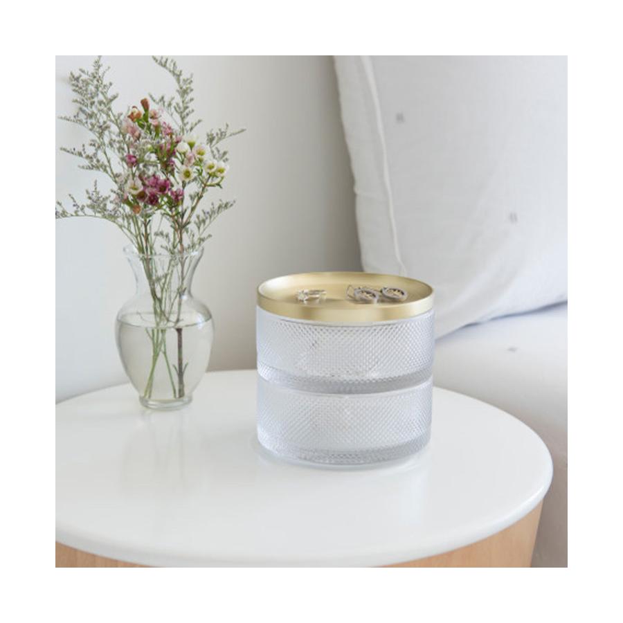 Umbra Tesora Glass Jewellery Box Brass Brass
