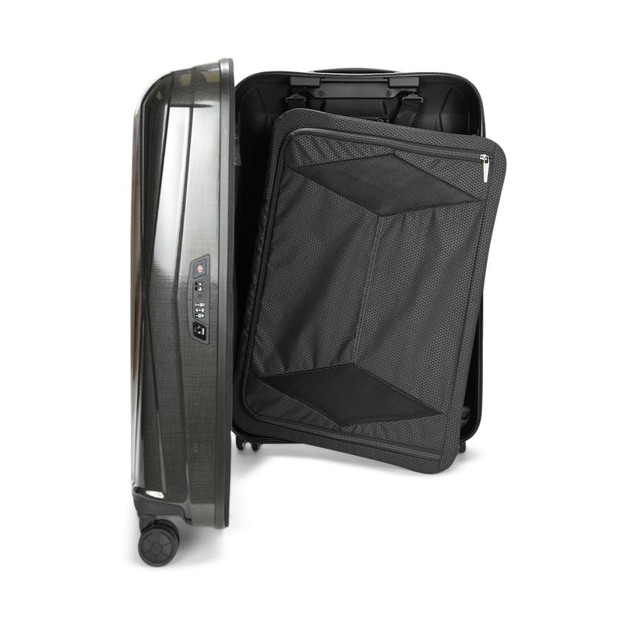 Samsonite Major-Lite 69cm Hardside Checked Suitcase Black Black