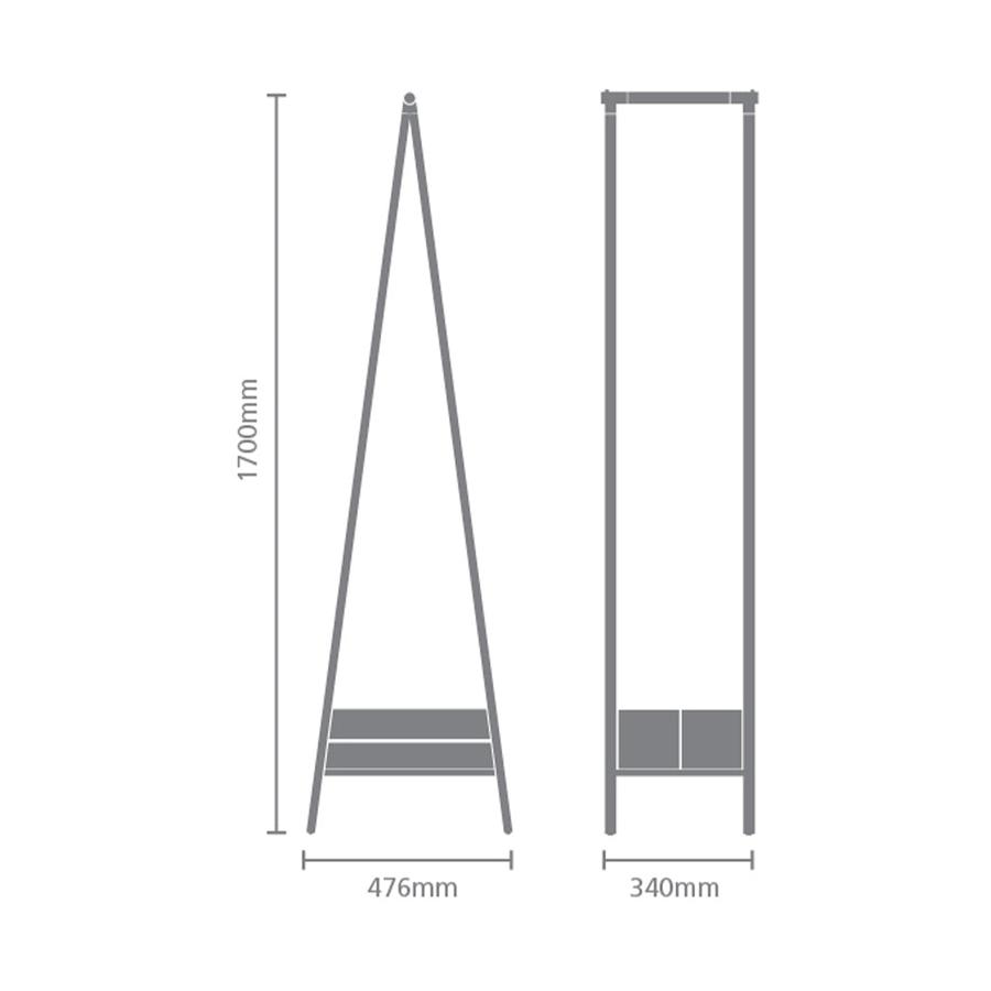 Brabantia Linn Clothes Rack Compact Black Black