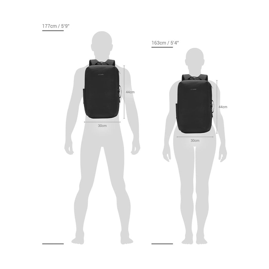 Pacsafe Metrosafe X Commuter 11L Anti-Theft Backpack Black Black