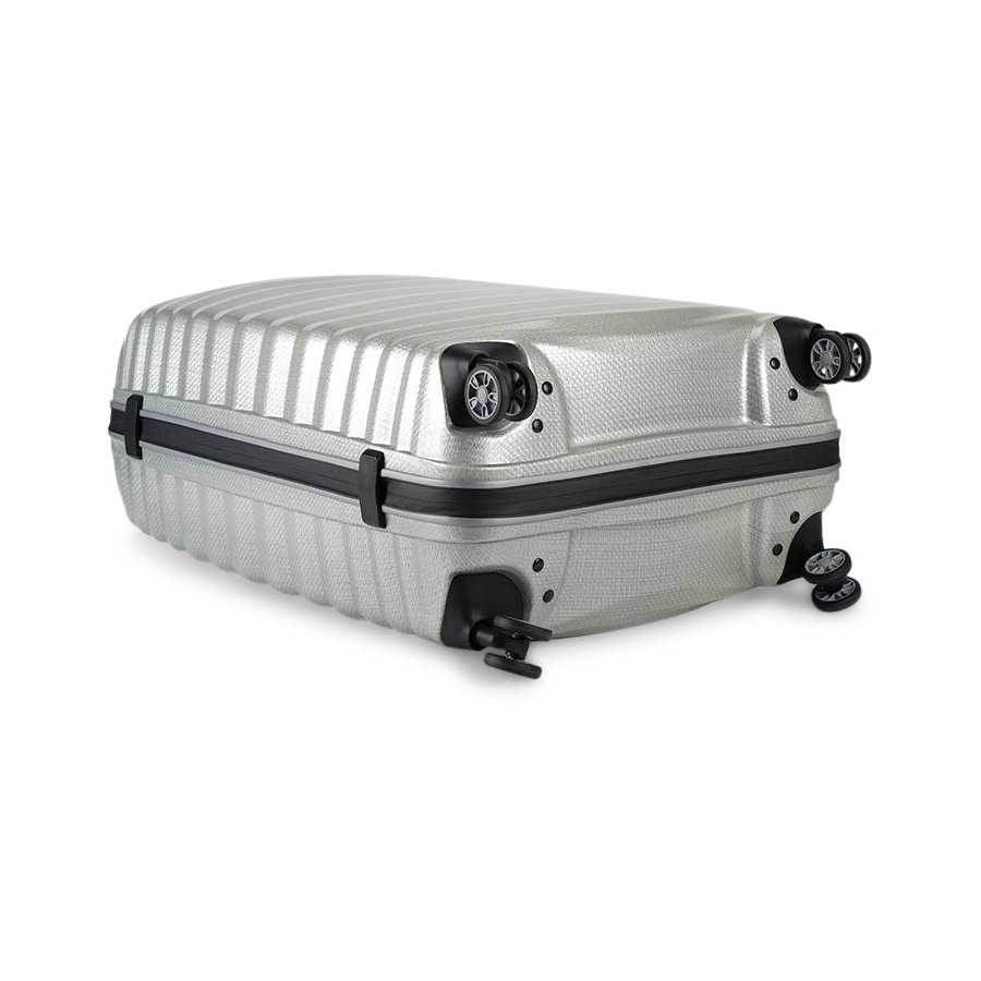 Samsonite Lite-Shock Sport 75cm CURV Checked Suitcase Silver Silver