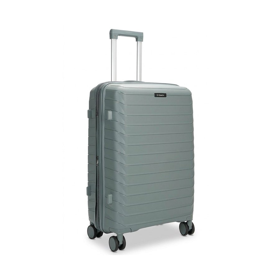 Caselite Expedition 65cm Hardside Checked Suitcase Grey Green Grey Green