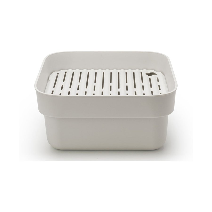 Brabantia Washing Up Bowl with Drying Tray Light Grey Light Grey