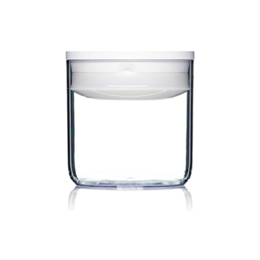 ClickClack Pantry Round 0.6L Storage Container Set of 4 White White