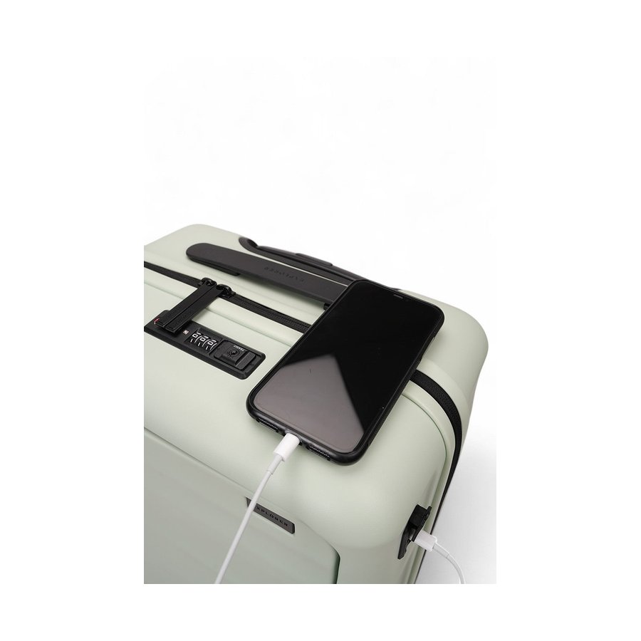 Explorer Luna-Air 55cm Front Access Hardside Carry-On Suitcase Mint Mint