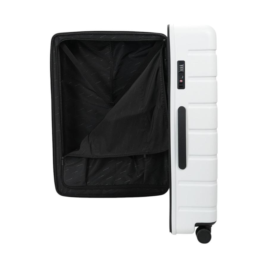 Explorer Arlo Pro 75cm Hardside Expandable Checked Suitcase White White