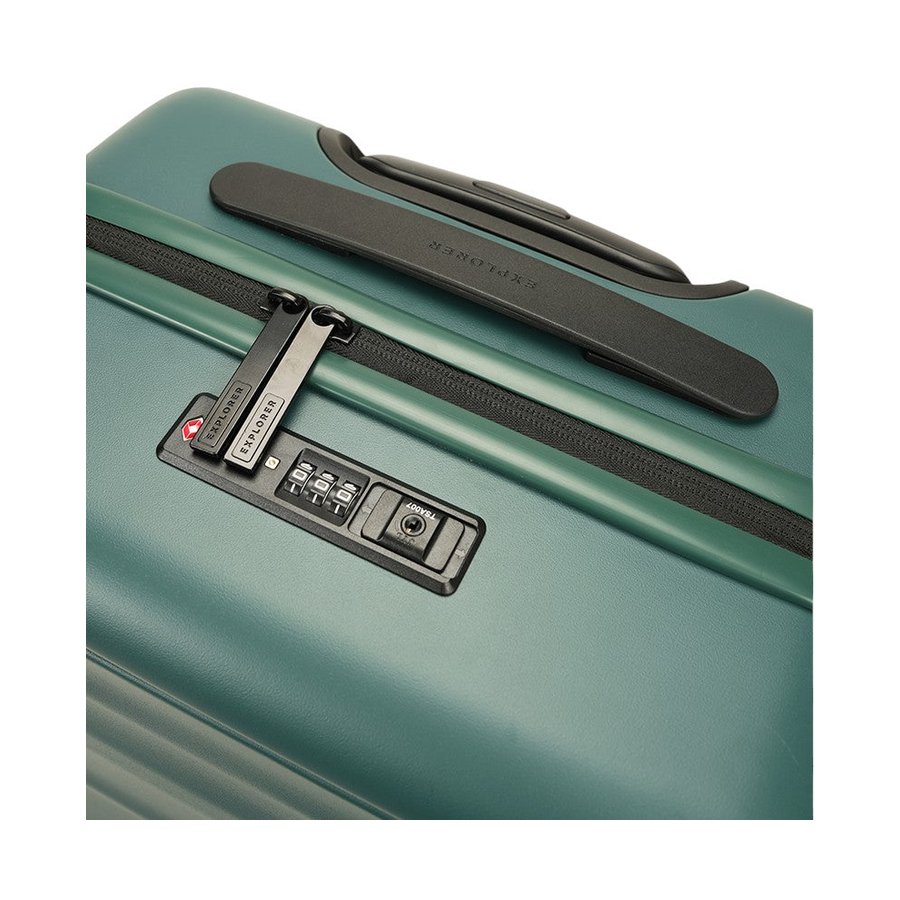 Explorer Luna-Air 55cm Front Access Hardside Carry-On Suitcase Forest Green Forest Green