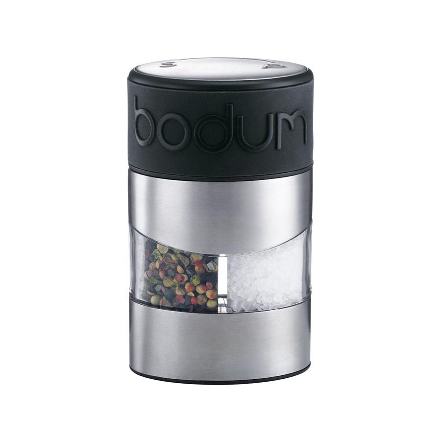 Bodum Twin Salt and Pepper Grinder Black Black