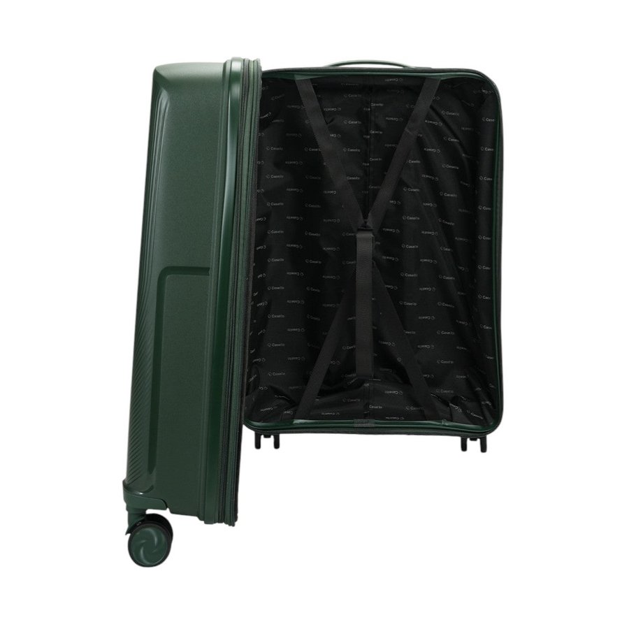 Caselite Aero 65cm Hardside Checked Suitcase Forest Green Forest Green