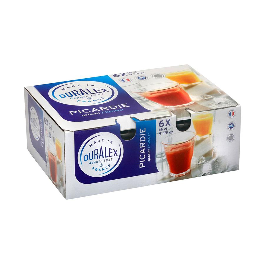 Duralex Picardie 160ml Tumbler Set of 6 Clear Clear