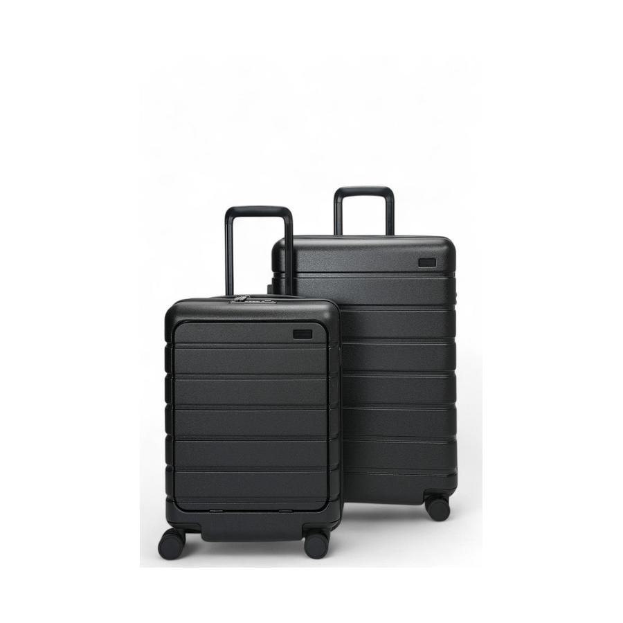 Explorer Arlo Pro 52cm Front Access & 65cm Hardside Luggage Set Black