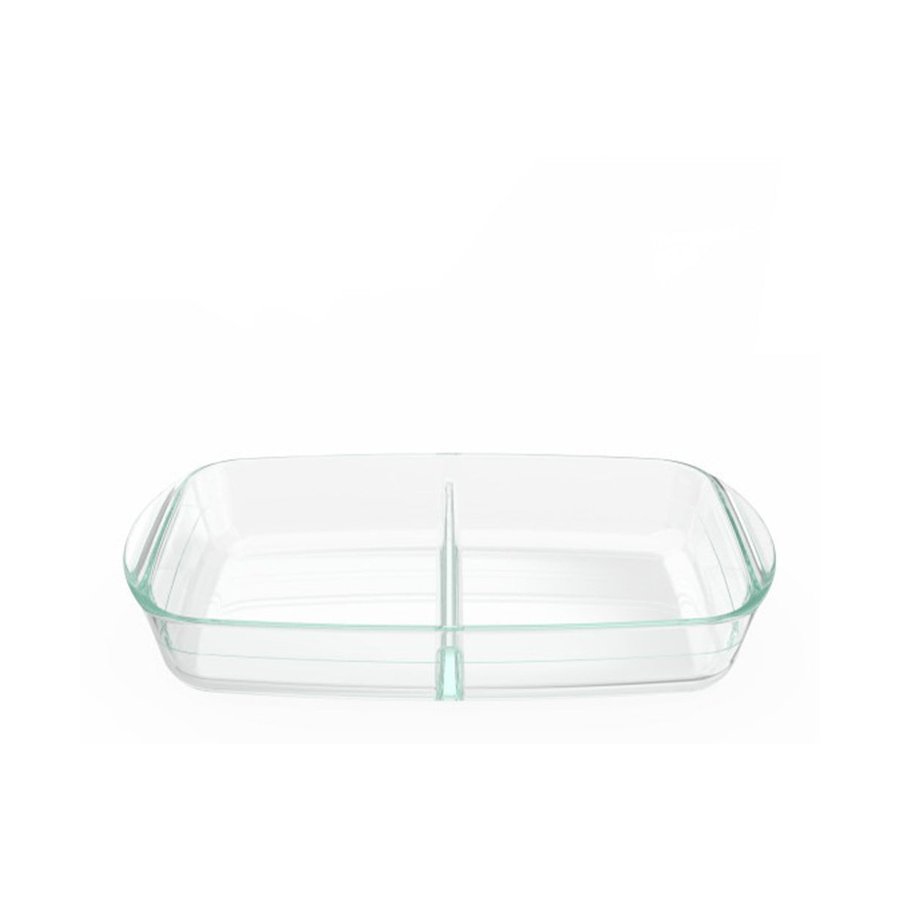 Pyrex Divided Glass 2.6L Baking Dish Clear Clear