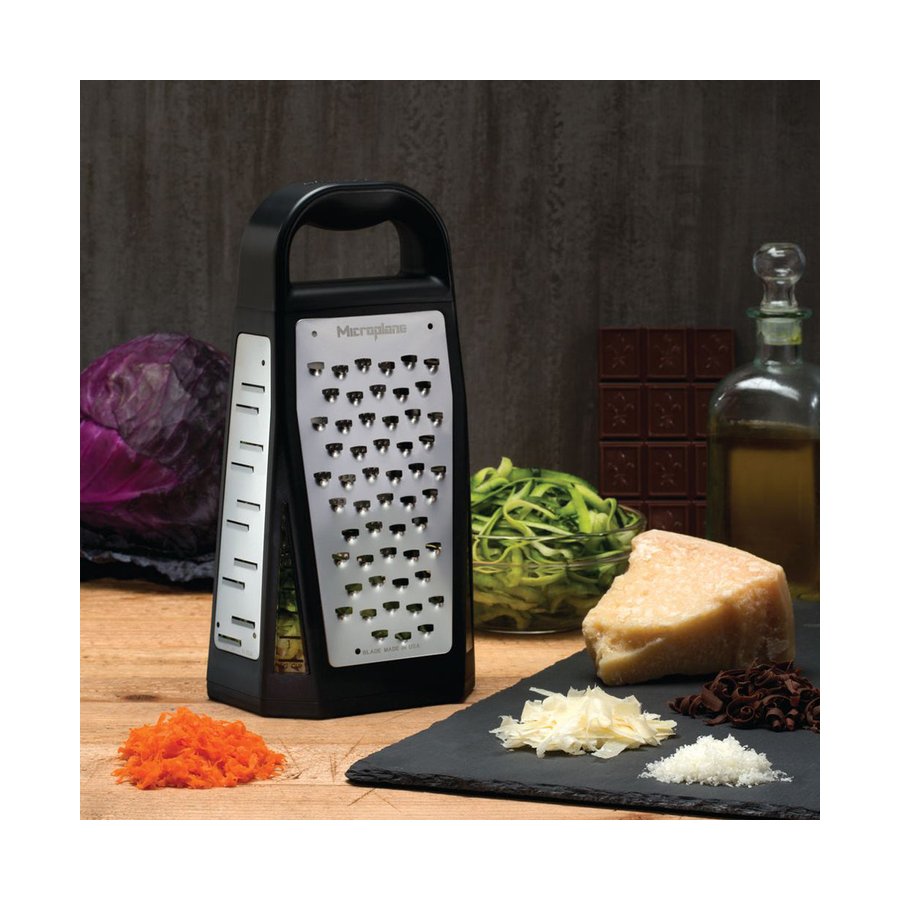 Microplane Elite 5-in-1 Box Grater Black Black