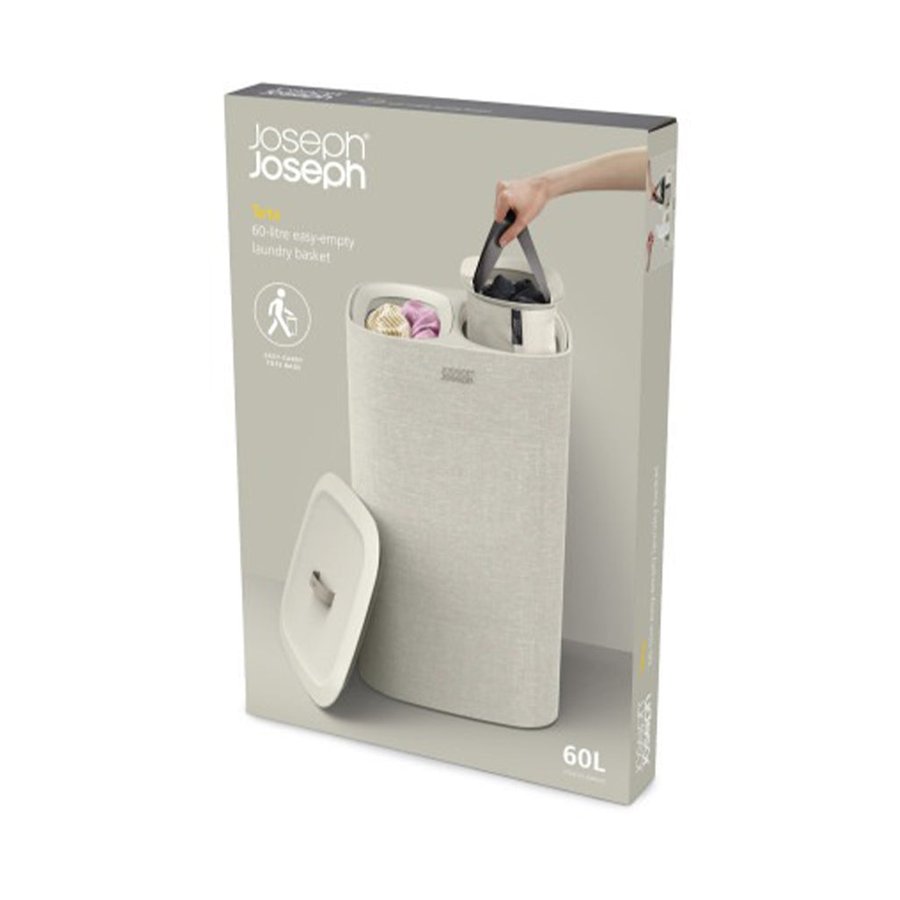 Joseph Joseph Tota 60L Laundry Separation Basket Ecru Ecru