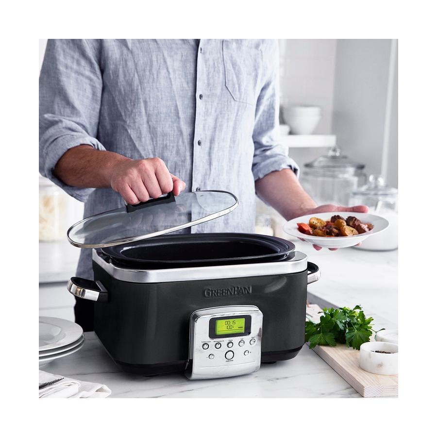 GreenPan Slow Cooker 6L Black Black