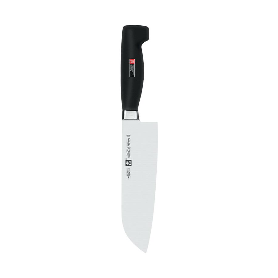 Zwilling Four Star 18cm Santoku Knife Black Black