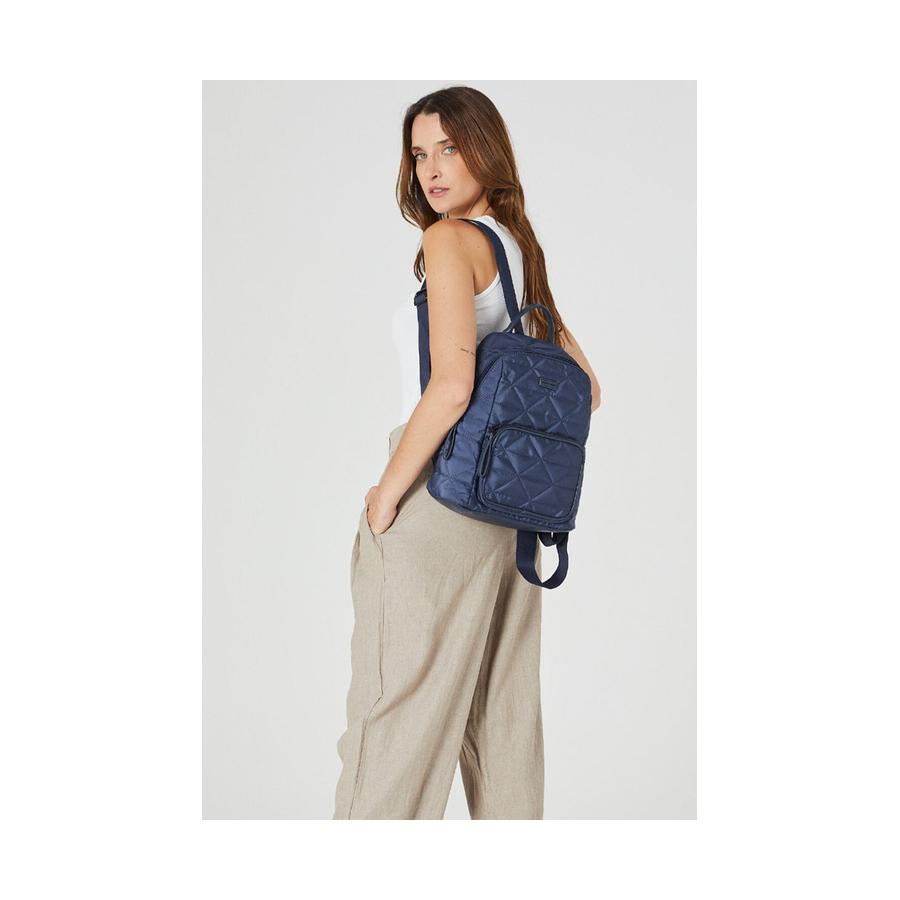 Pierre Cardin Dani Nylon Quilted Backpack Navy Navy