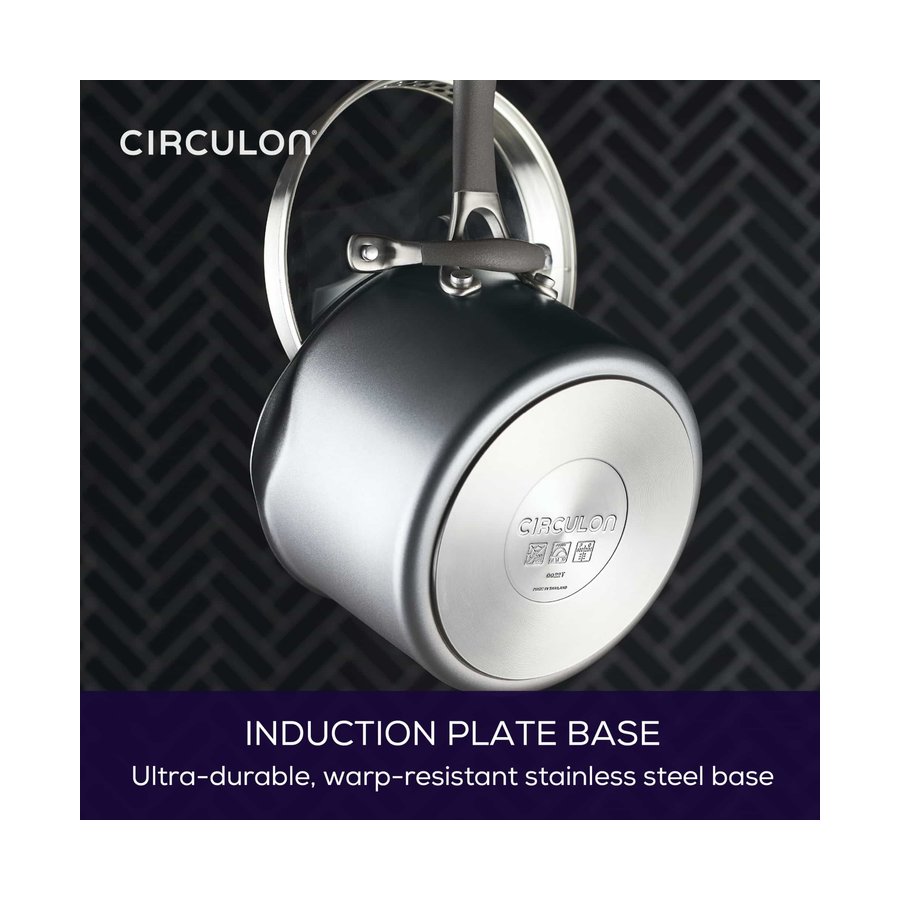 Circulon ScratchDefense A1 18cm Covered Saucepan Black Black